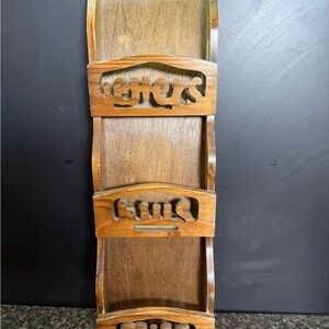 Artistic Carved Wooden Wall Shelf